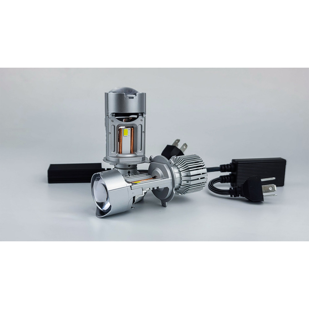 LED лампи автомобільні з лінзою DriveX LE-09 H4 H/L 40/55W 9-36V 6000K